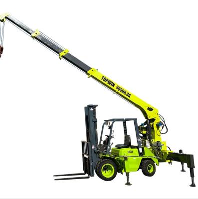 Grue et chariot élévateur